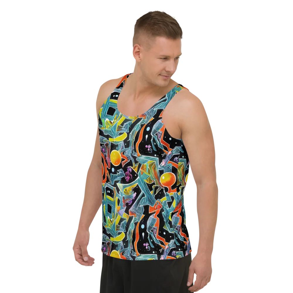 Lunar Collision on Men's Tank Top — Left Front