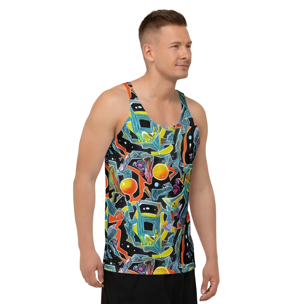 Lunar Collision on Men's Tank Top — Right Front