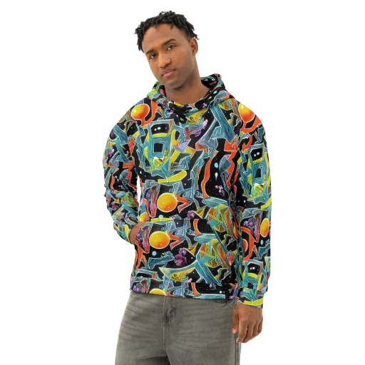 Lunar Collision on a Cotton Hoodie