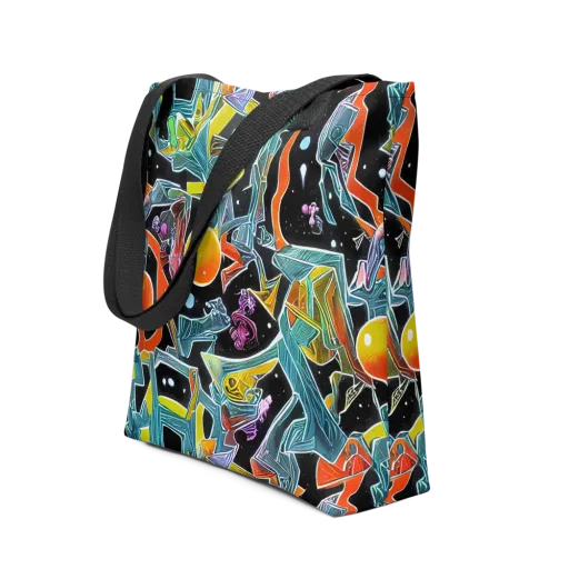 Lunar Collision on a Tote Bag