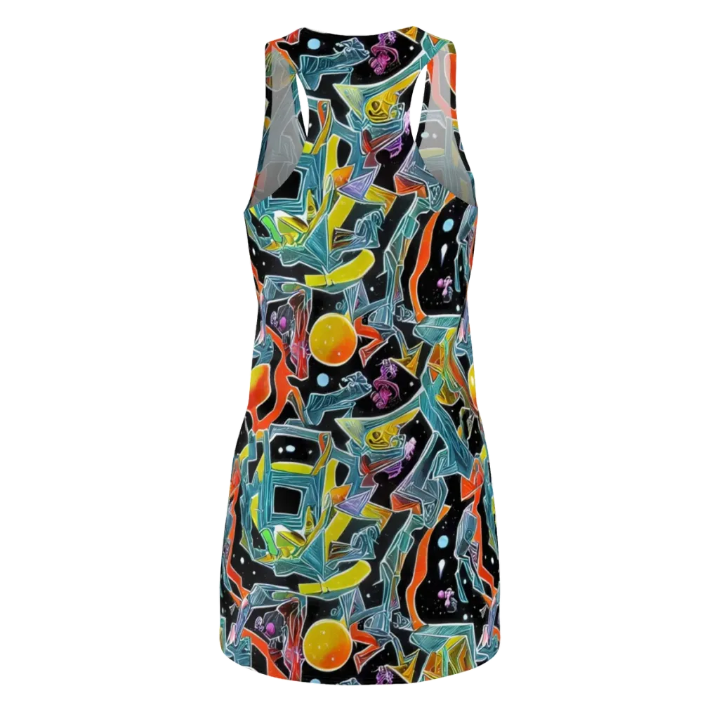 Lunar Collision on Racerback Dress — Back