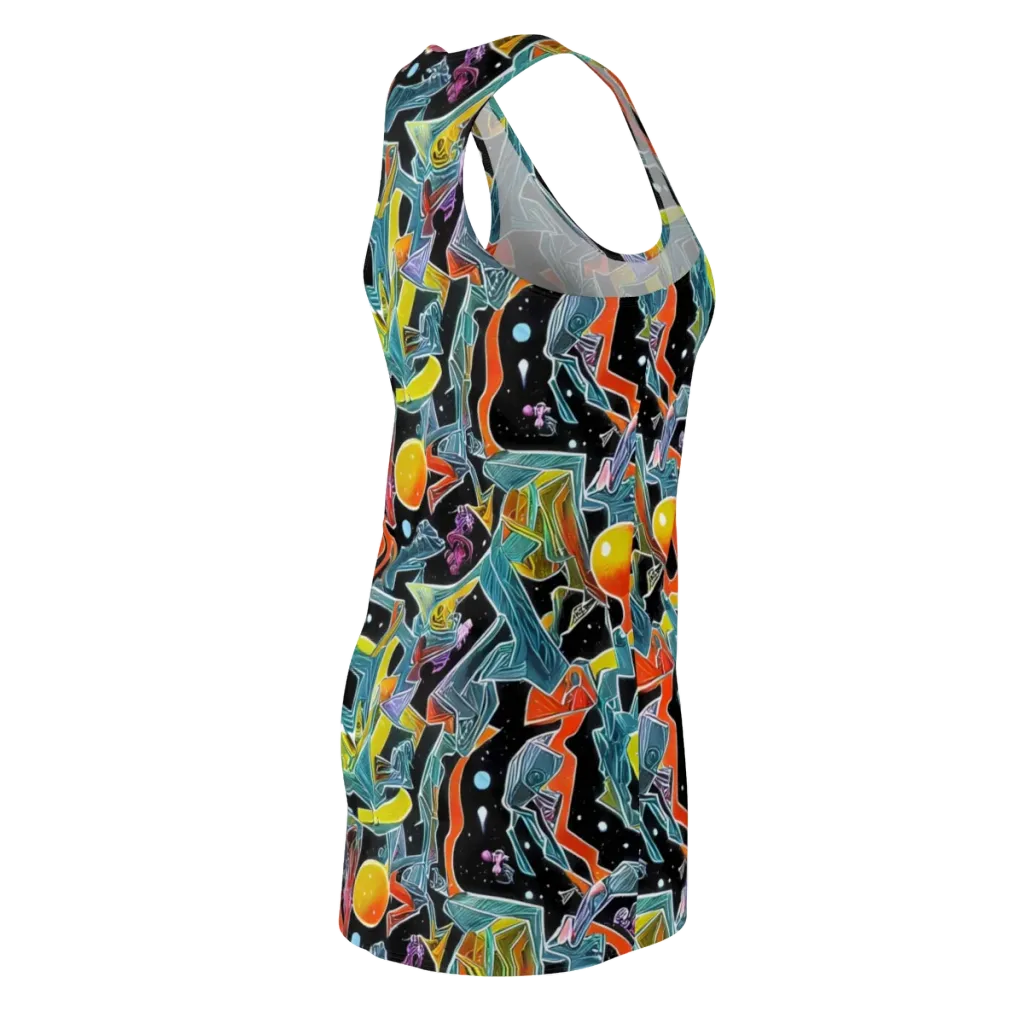Lunar Collision on Racerback Dress — Back Side