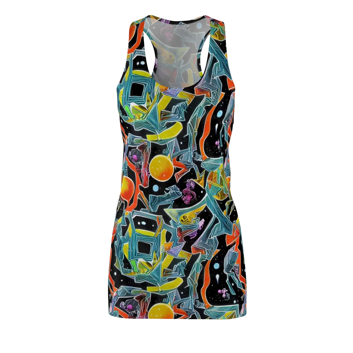 Lunar Collision on Racerback Dress — Front