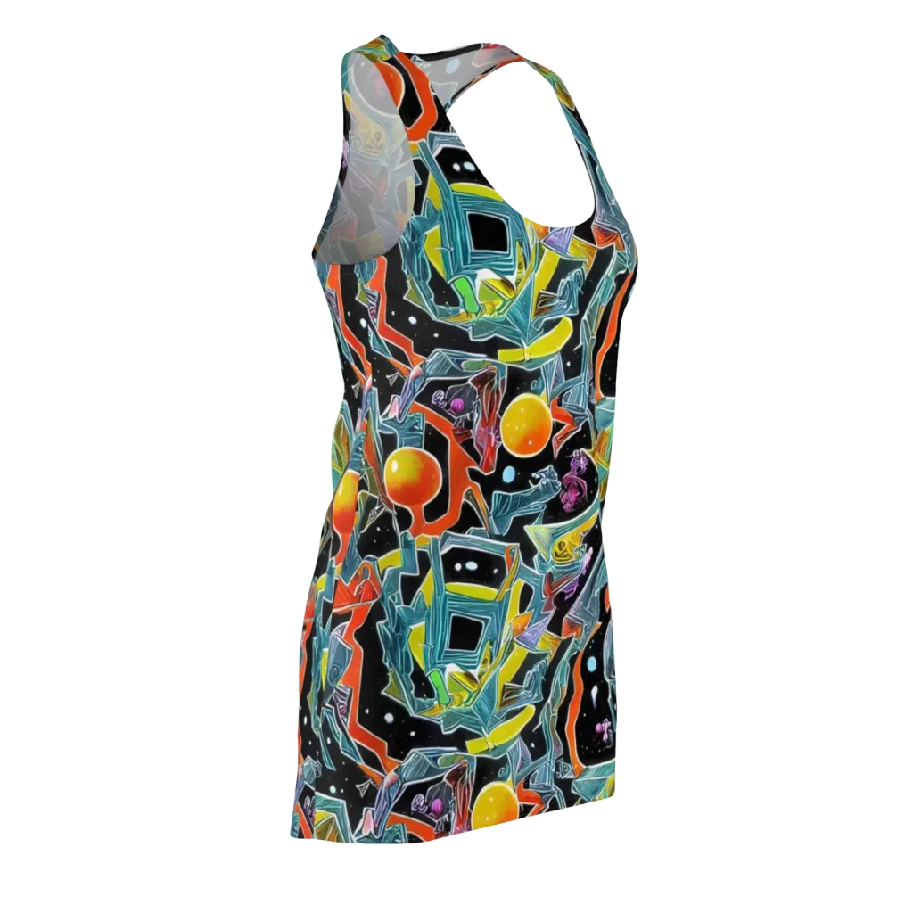 Lunar Collision on Racerback Dress — Front Side
