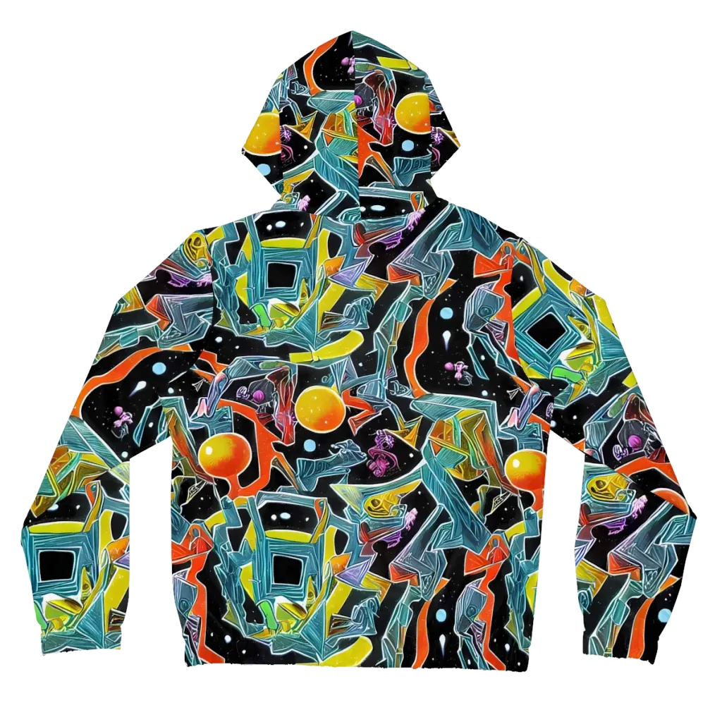 Lunar Collision on Women's Full-Zip Hoodie — Back