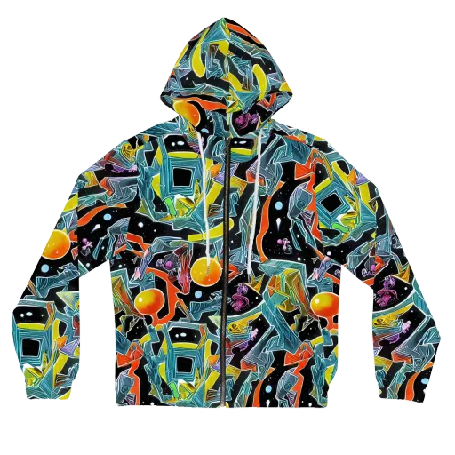 Lunar Collision on a Women's Full-Zip Hoodie