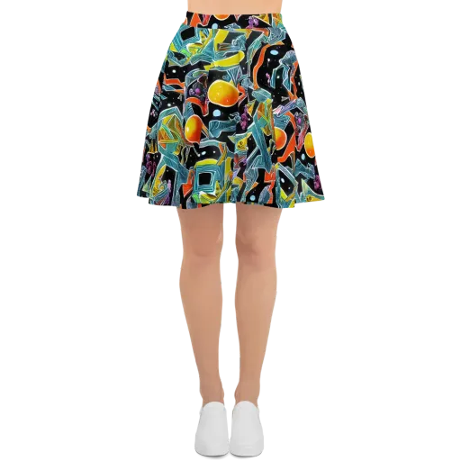 Lunar Collision on a Skater Skirt