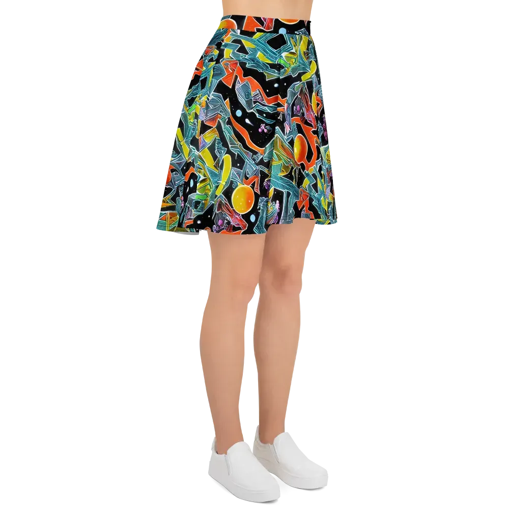 Lunar Collision on Skater Skirt — Right