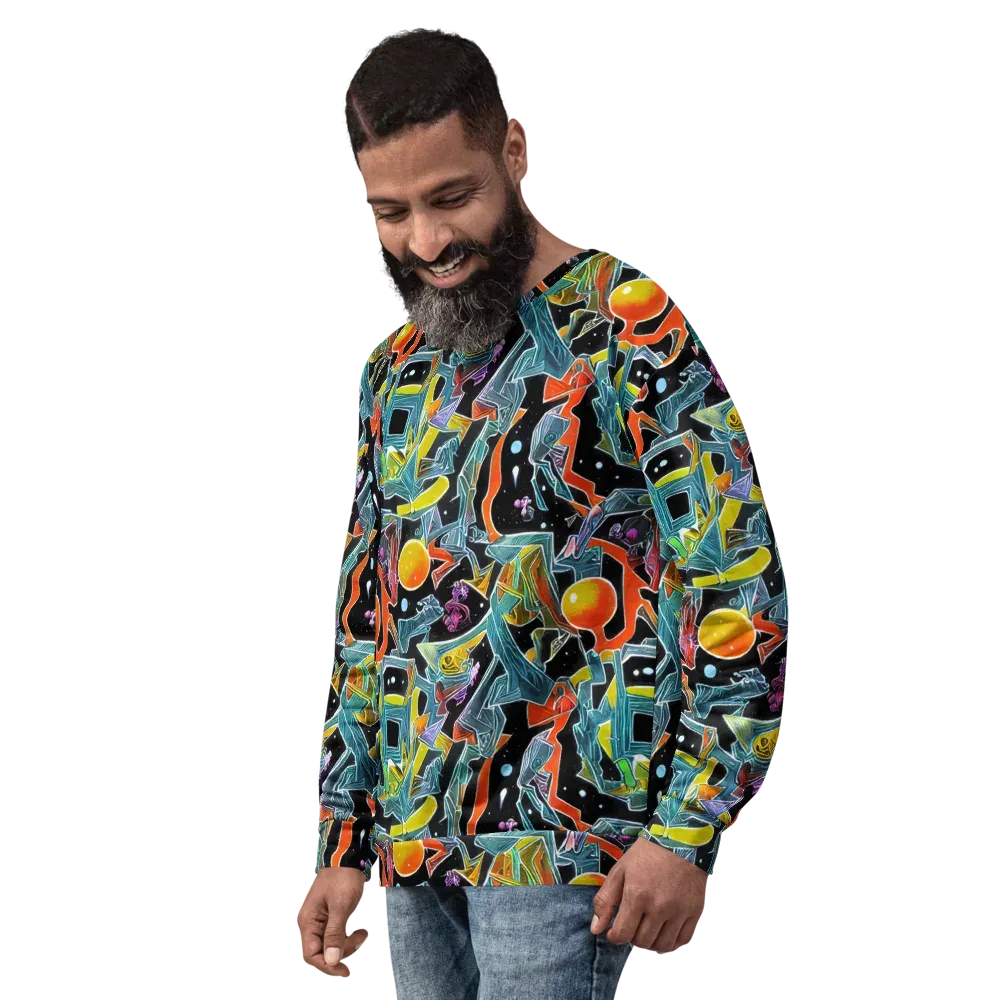Lunar Collision on Sweatshirt — Left Front