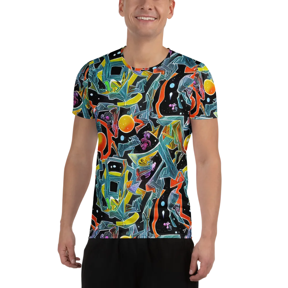 Lunar Collision on Men's Athletic T-Shirt — Front