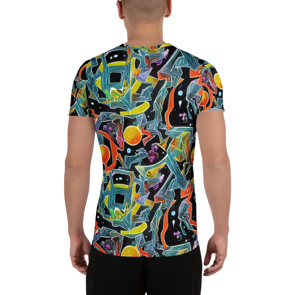 Lunar Collision on Men's Athletic T-Shirt — Back