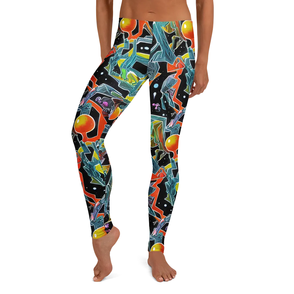 Lunar Collision on Leggings — Front