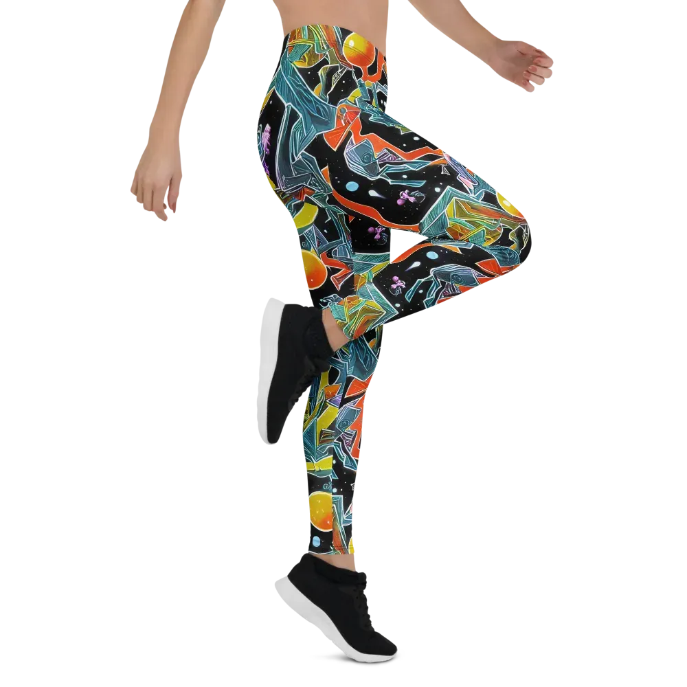 Lunar Collision on Leggings — Right