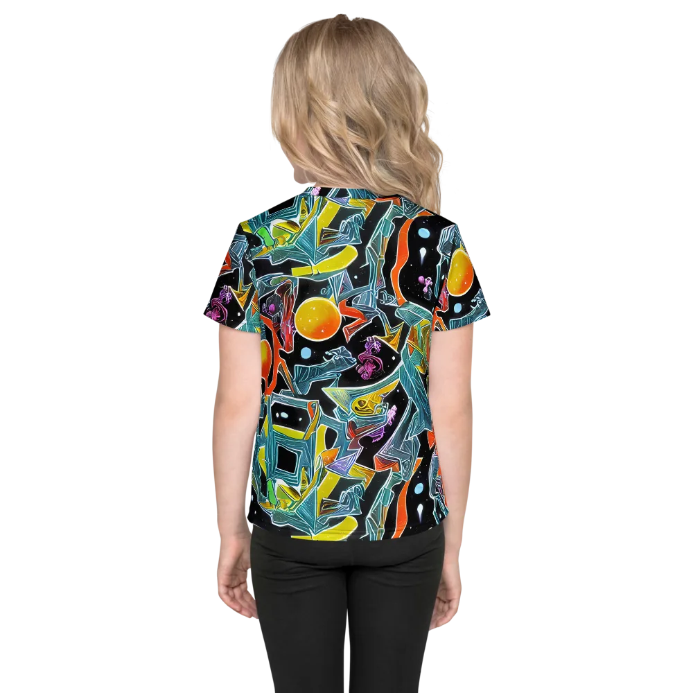 Lunar Collision on Kids Crew Neck T-Shirt — Back