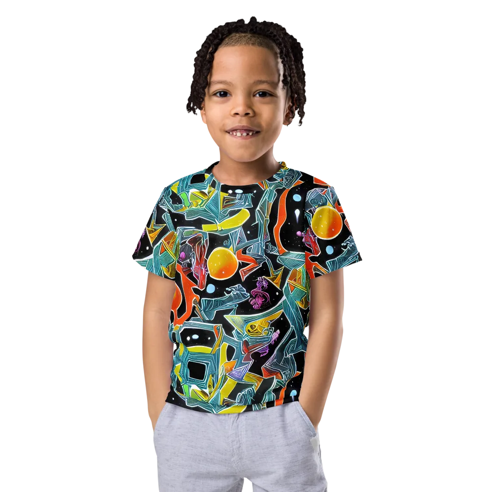 Lunar Collision on Kids Crew Neck T-Shirt — Front