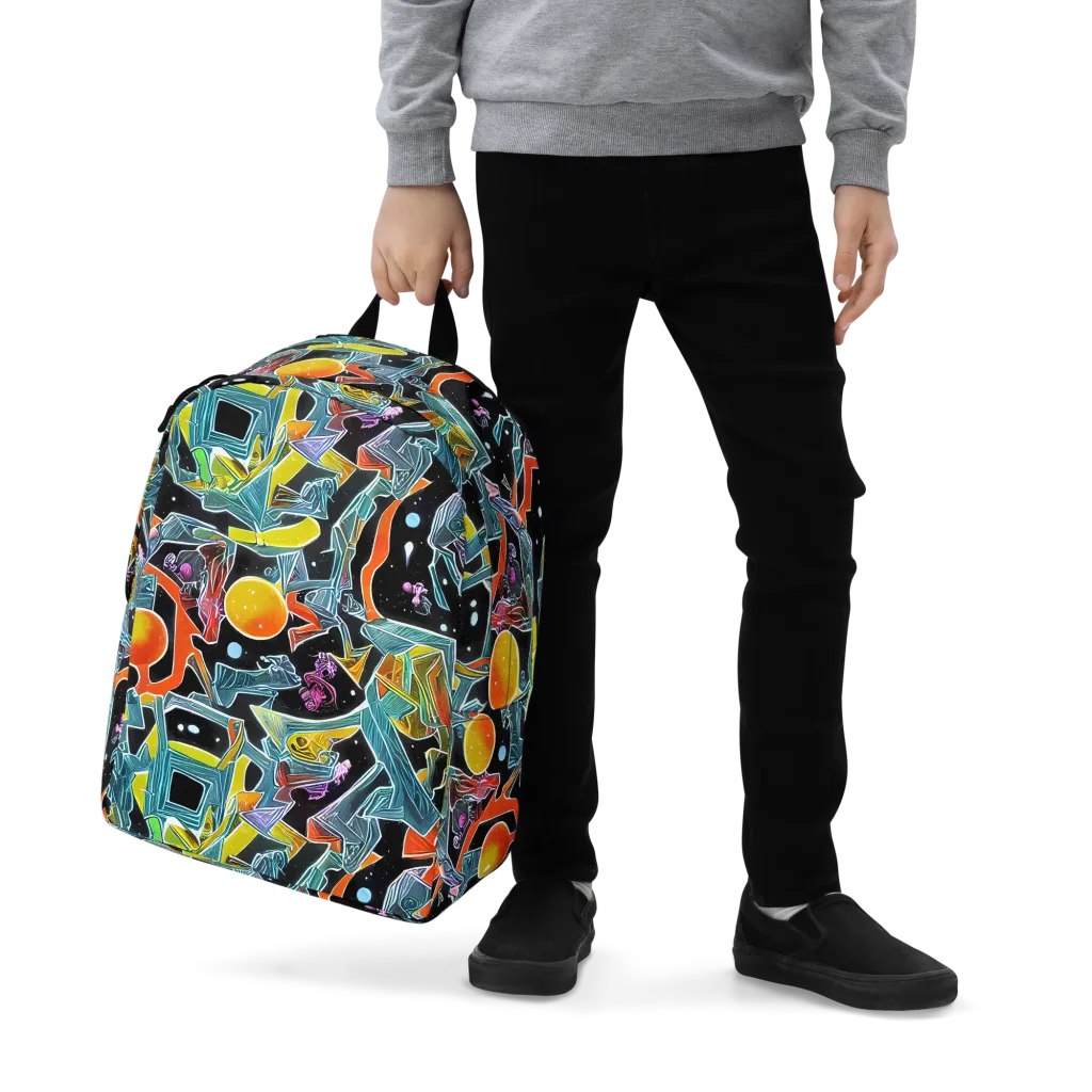 Lunar Collision on Minimalist Backpack — Zoomed-in
