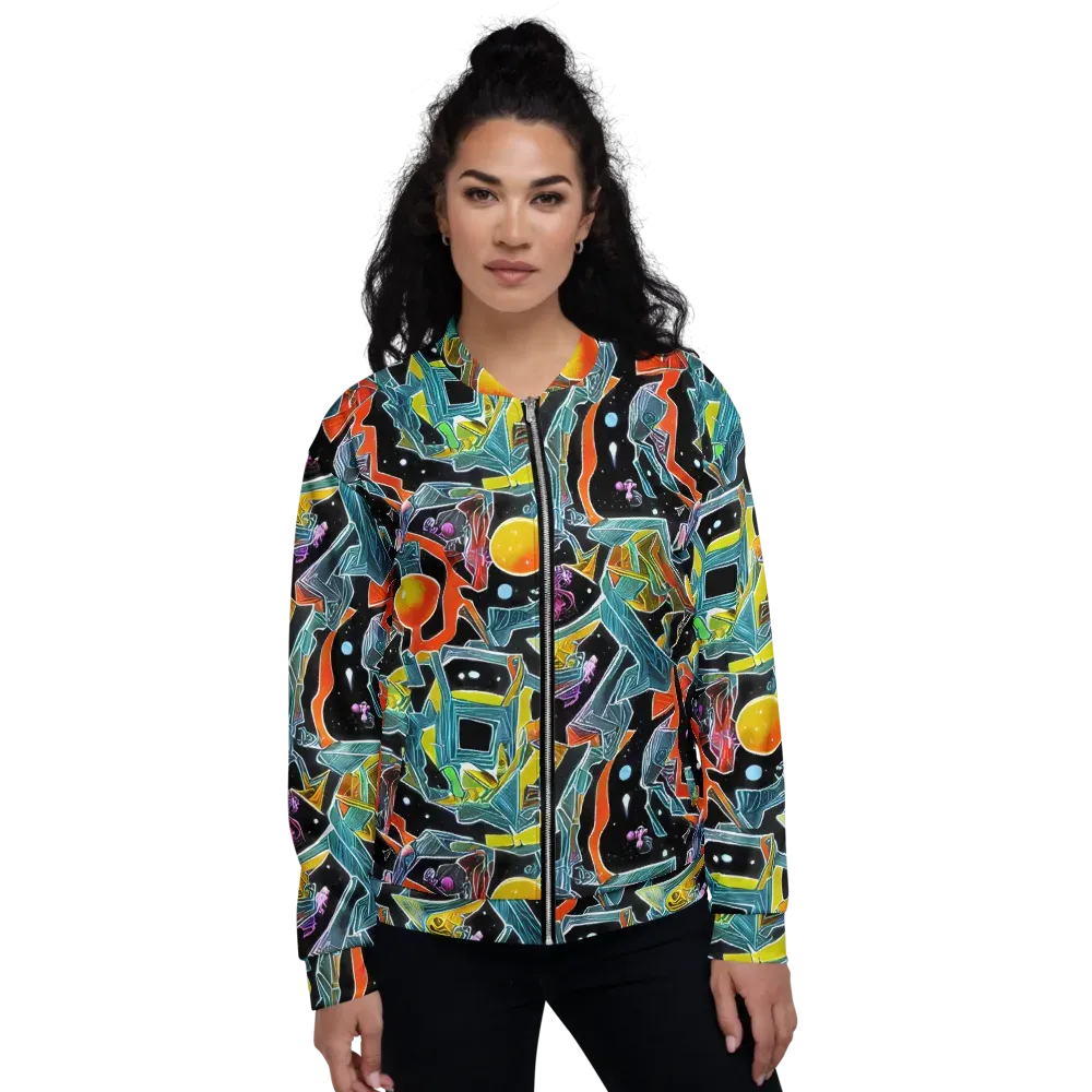 Lunar Collision on Bomber Jacket — Front