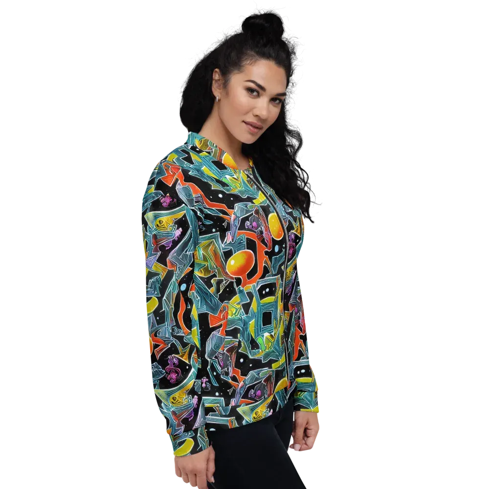 Lunar Collision on Bomber Jacket — Right