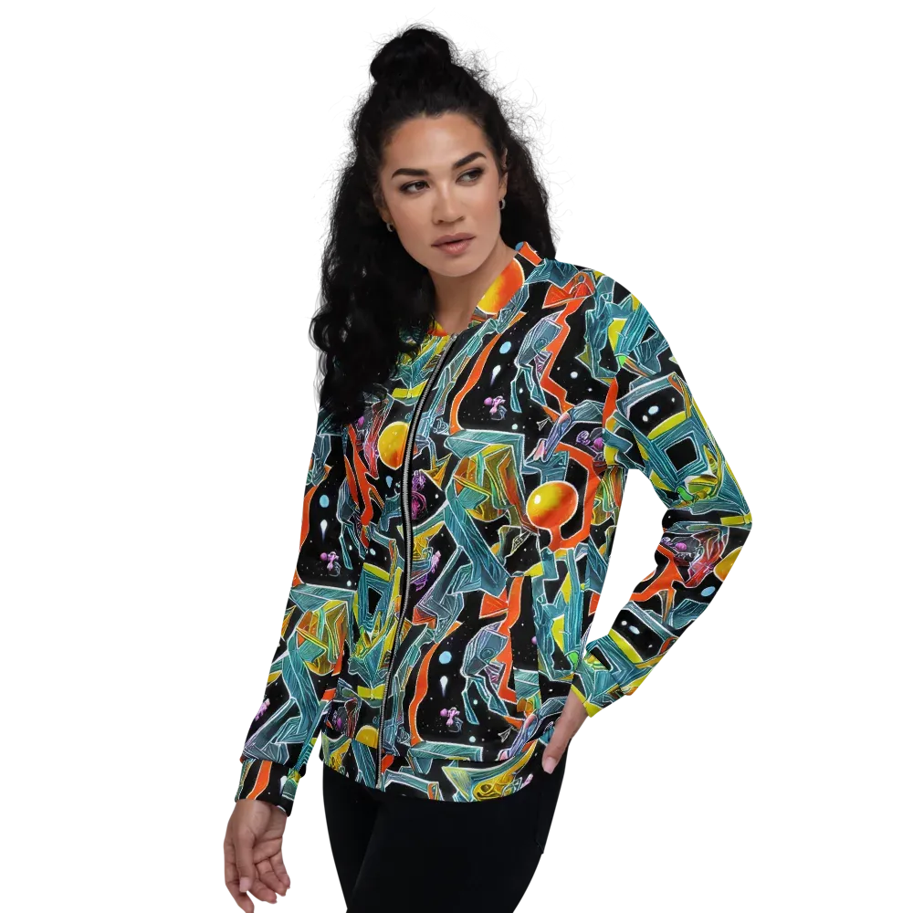 Lunar Collision on Bomber Jacket — Left