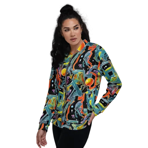 Lunar Collision on a Bomber Jacket