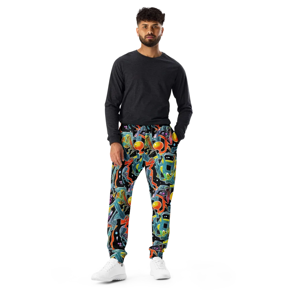 Lunar Collision on Men's Joggers — Front