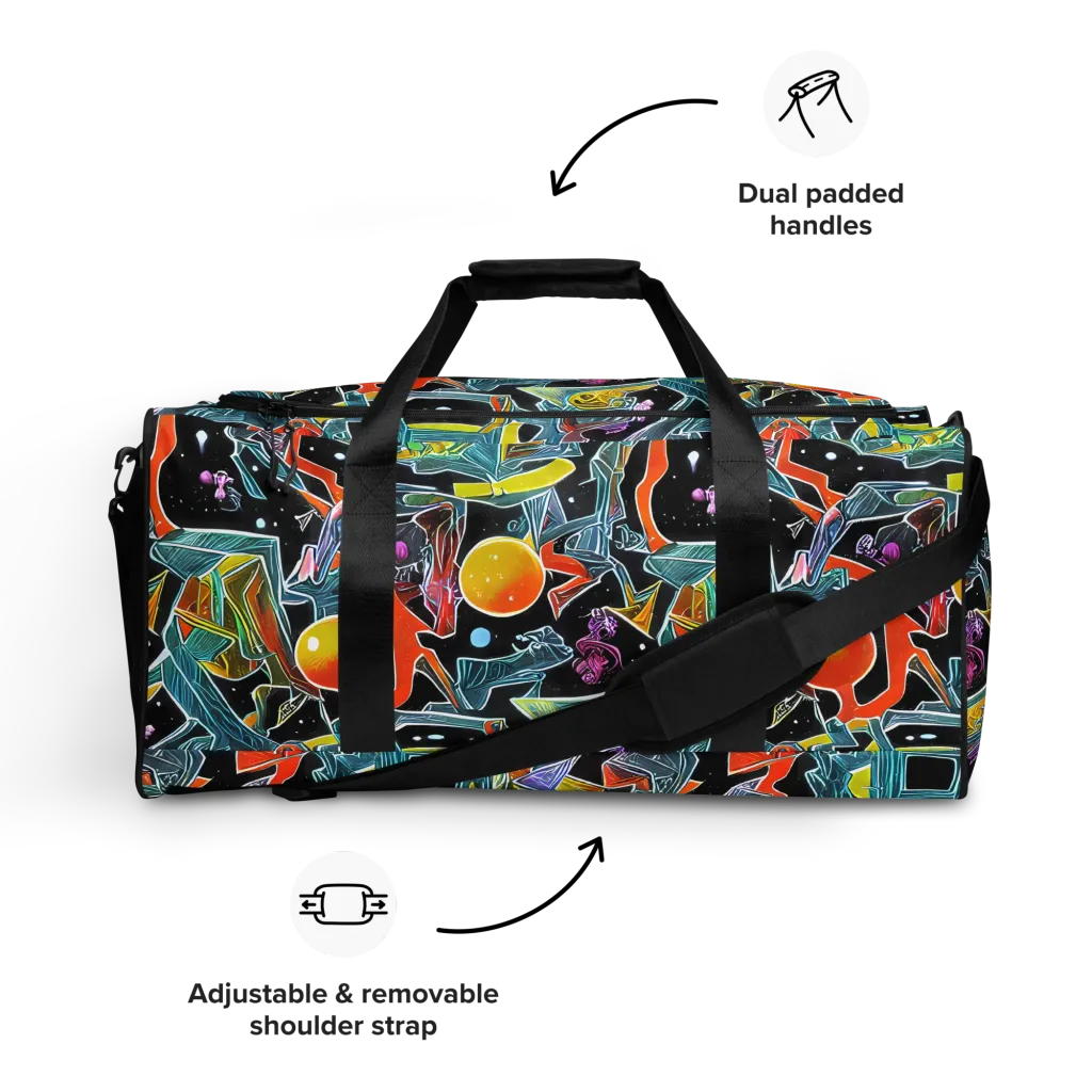 Lunar Collision on Duffle Bag — Front