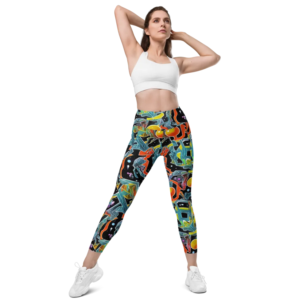 Lunar Collision on Leggings with Pockets — Front