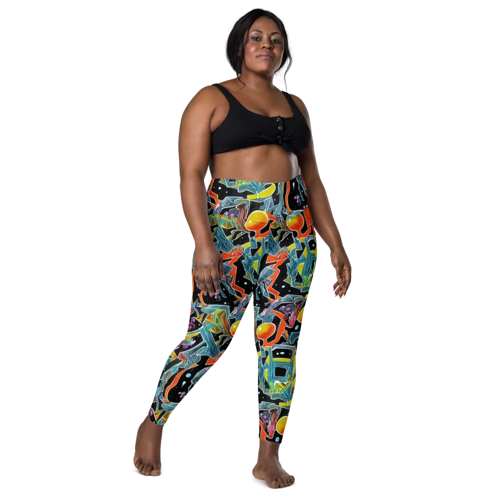 Lunar Collision on Leggings with Pockets — Front