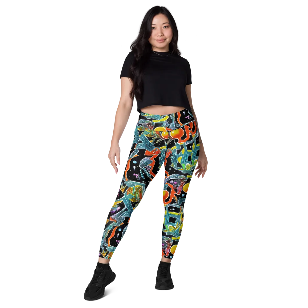 Lunar Collision on Leggings with Pockets — Front
