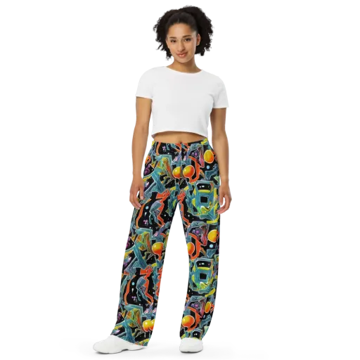 Lunar Collision on a Wide-Leg Pants