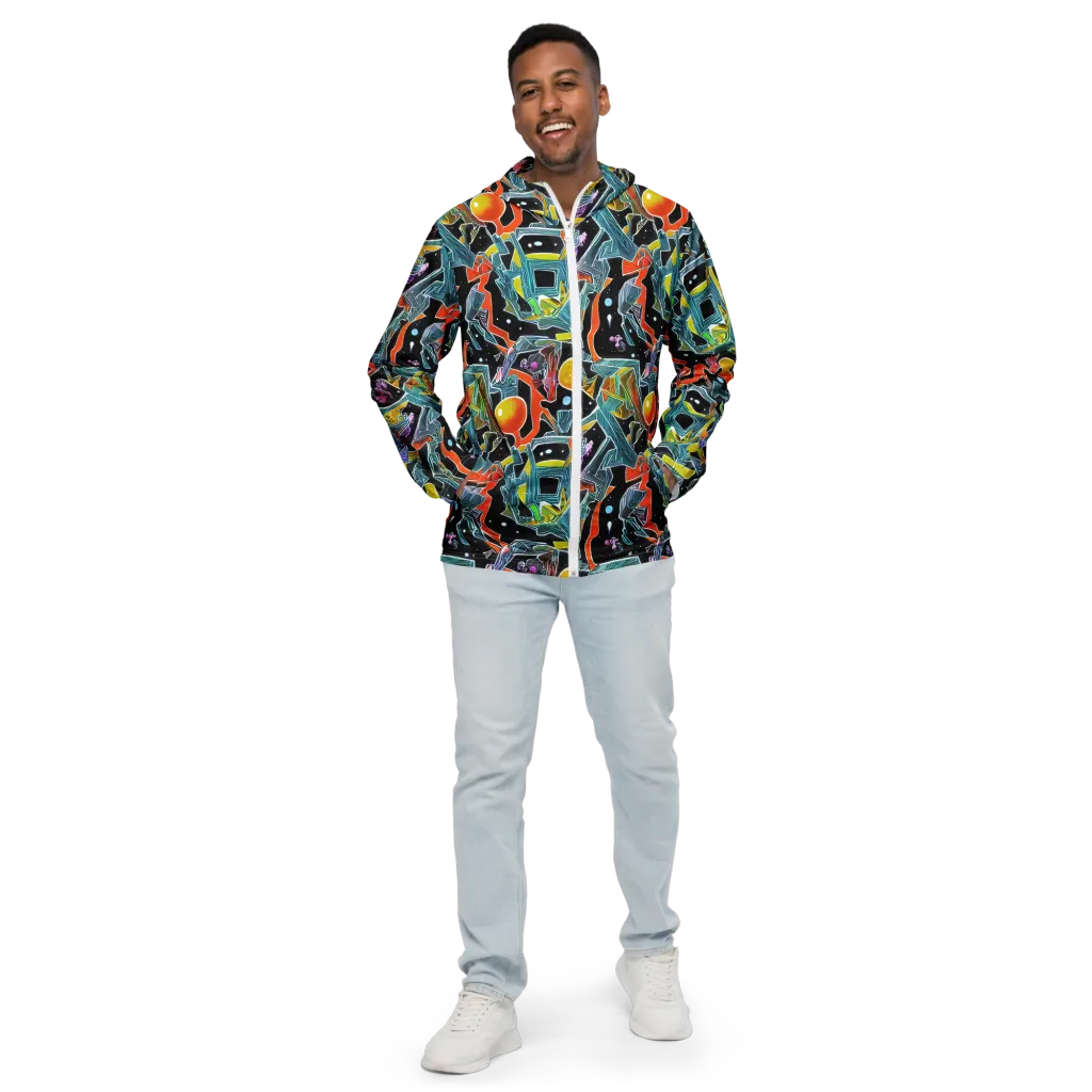 Lunar Collision on Men's Windbreaker — Front