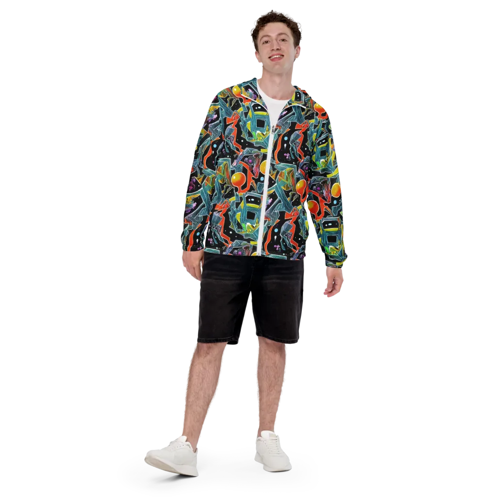 Lunar Collision on Men's Windbreaker — Front