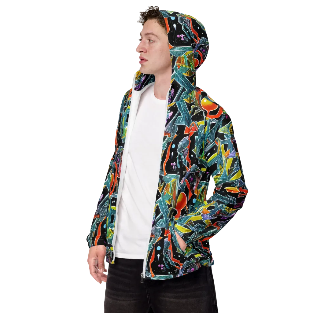 Lunar Collision on Men's Windbreaker — Left Front