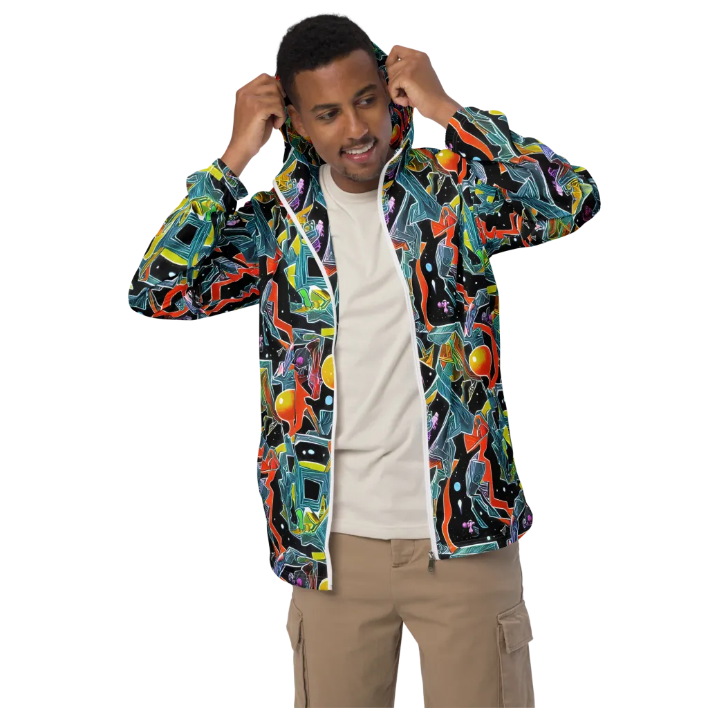 Lunar Collision on Men's Windbreaker — Front