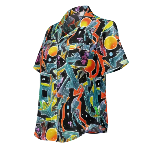 Lunar Collision on a Women's Short Sleeve Pajama Top