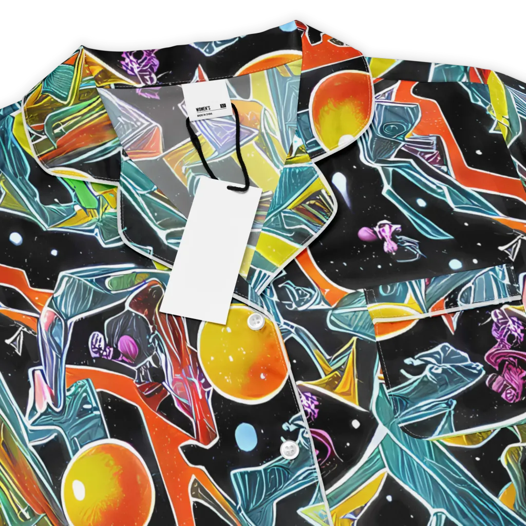 Lunar Collision on Women's Short Sleeve Pajama Top — Product details