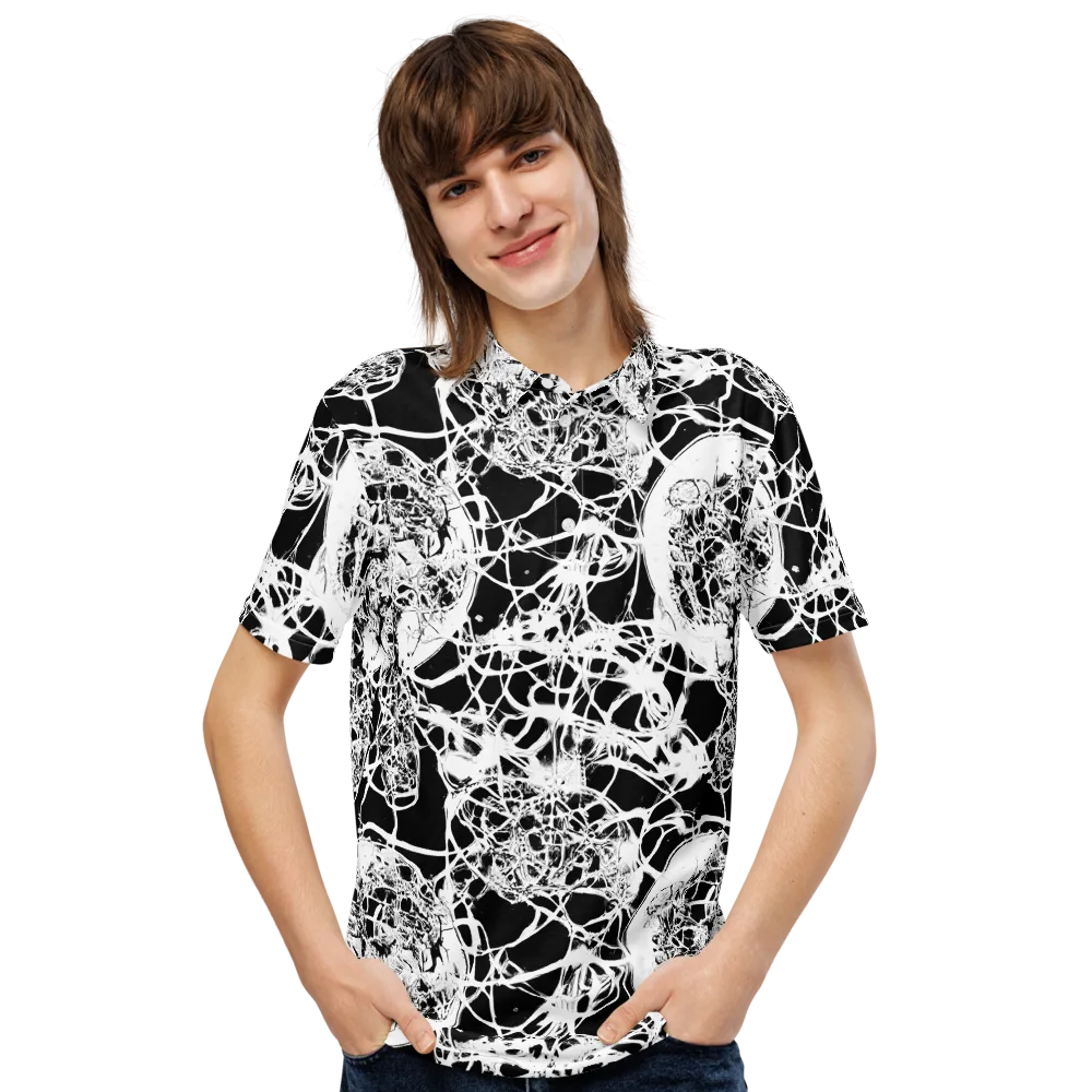 Black Lace Riot on Men's Slim Fit Polo Shirt — Front