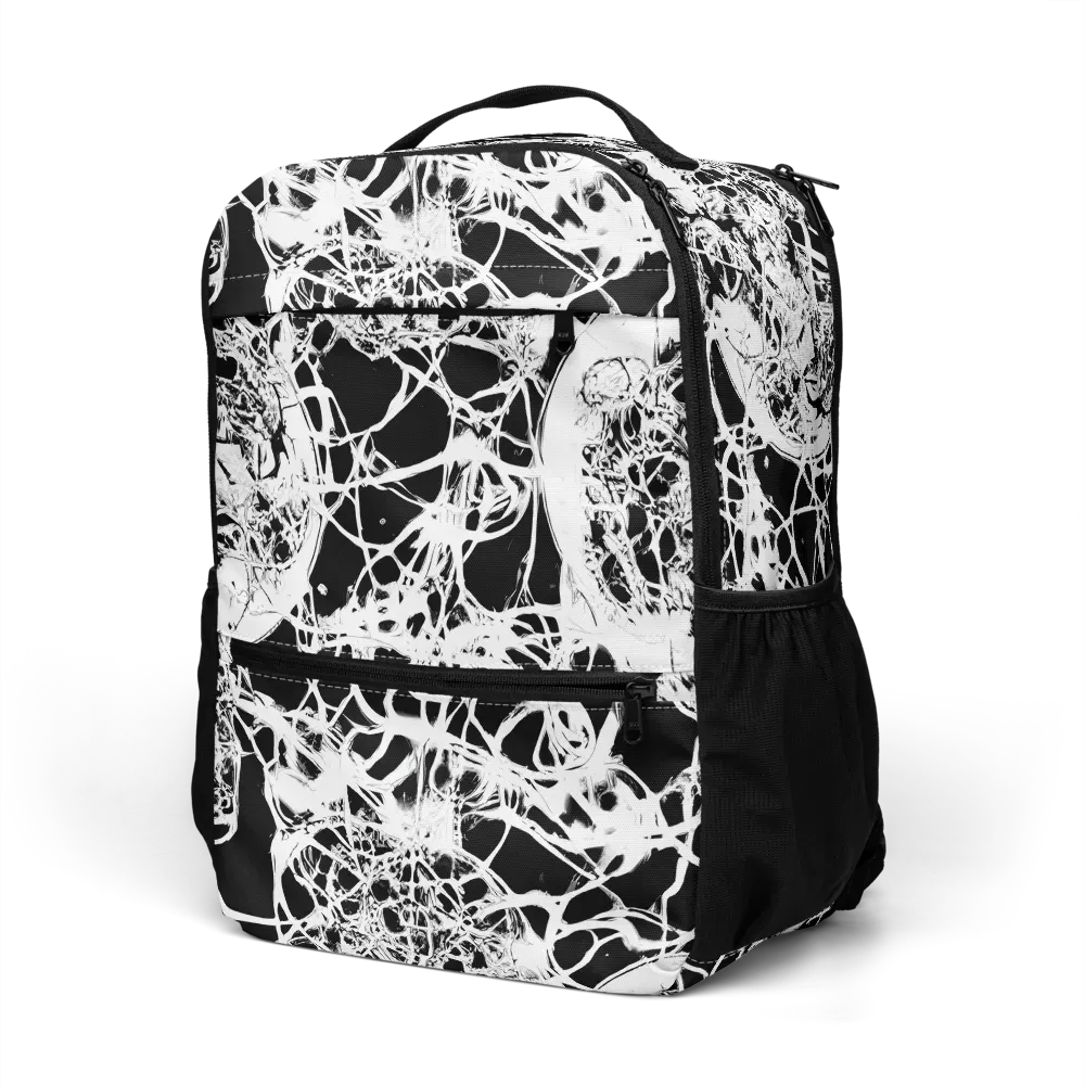 Black Lace Riot on Utility Backpack — Left Front