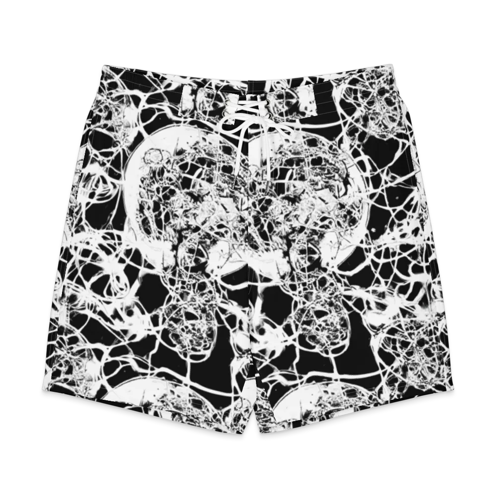 Black Lace Riot on Men's Board Shorts — Front