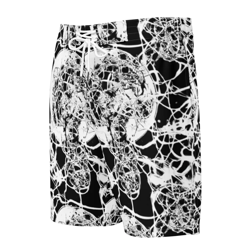 Black Lace Riot on Men's Board Shorts — Front