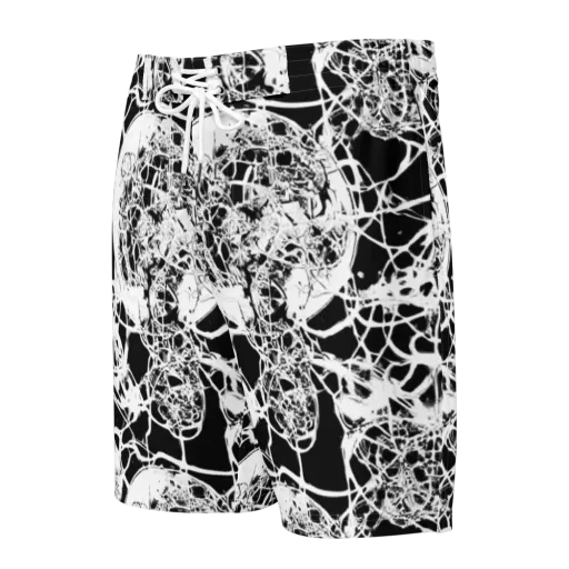 Black Lace Riot on a Men's Board Shorts