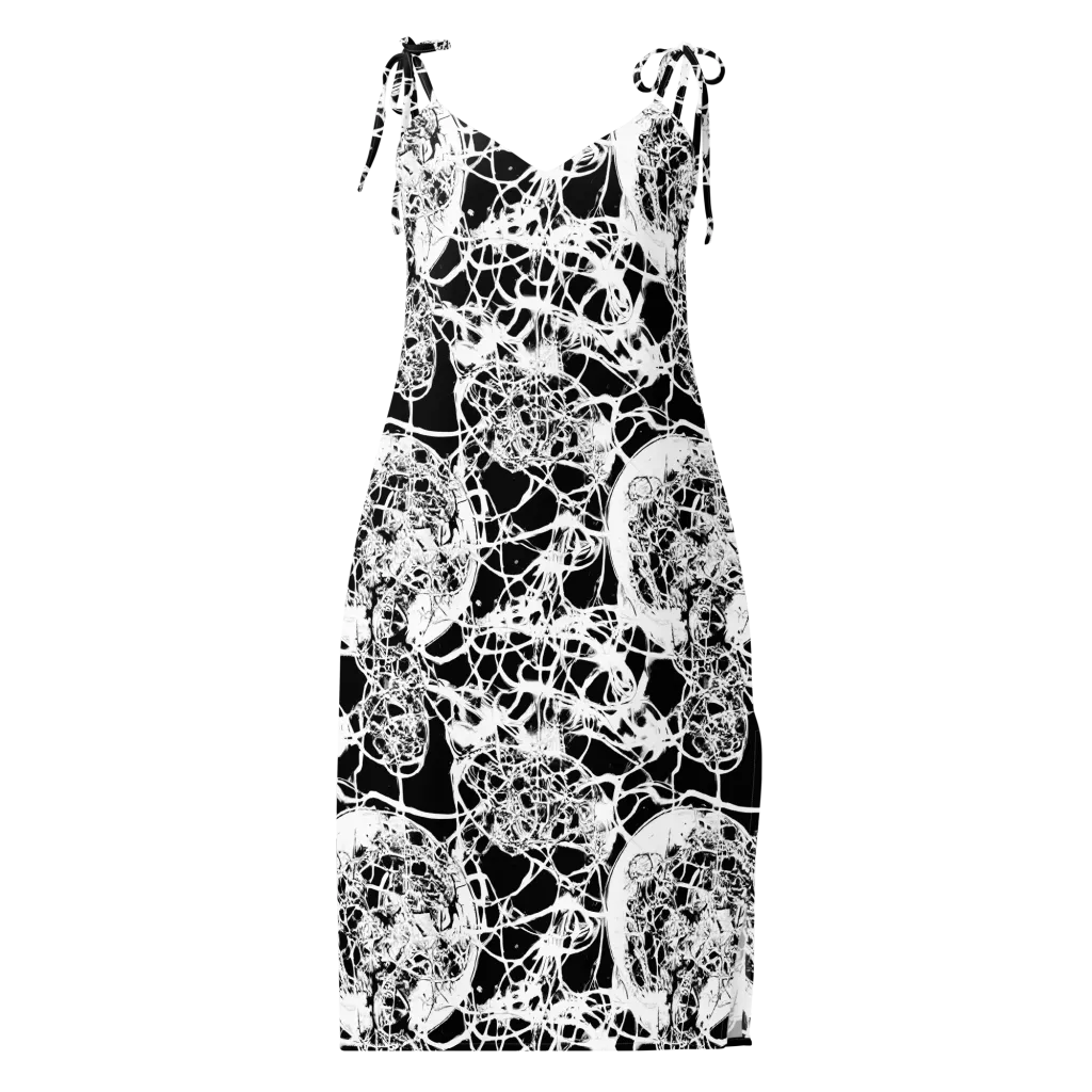 Black Lace Riot on Slip Dress — Front