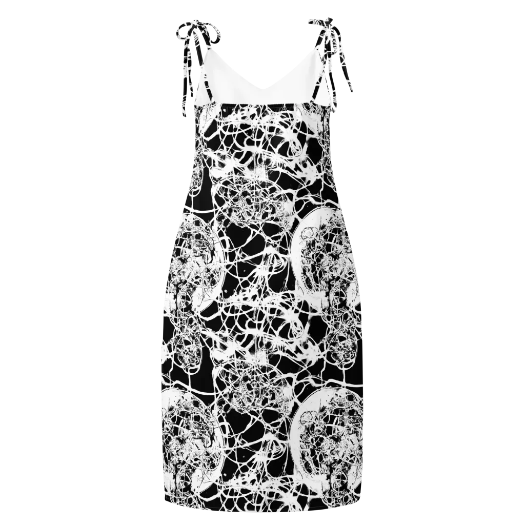 Black Lace Riot on Slip Dress — Back