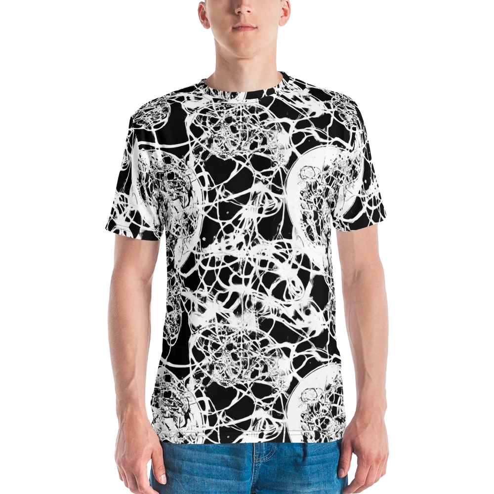 Black Lace Riot on Men's Crew Neck T-Shirt — Front