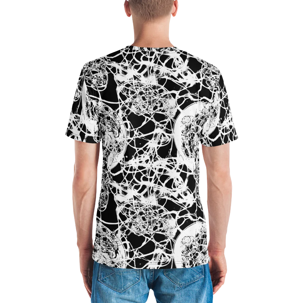 Black Lace Riot on Men's Crew Neck T-Shirt — Back