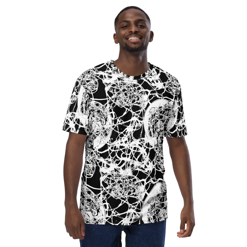 Black Lace Riot on Men's Crew Neck T-Shirt — Front