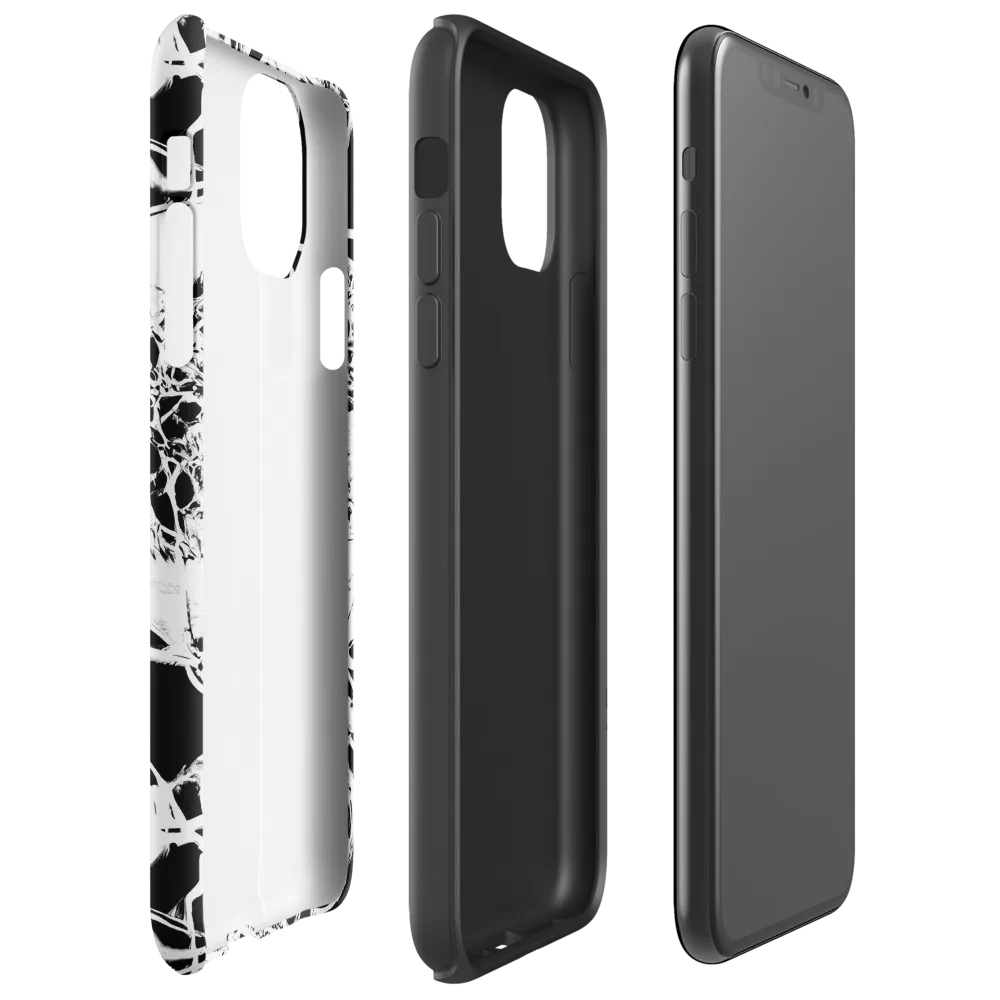 Black Lace Riot on Tough Case for iPhone® — Right