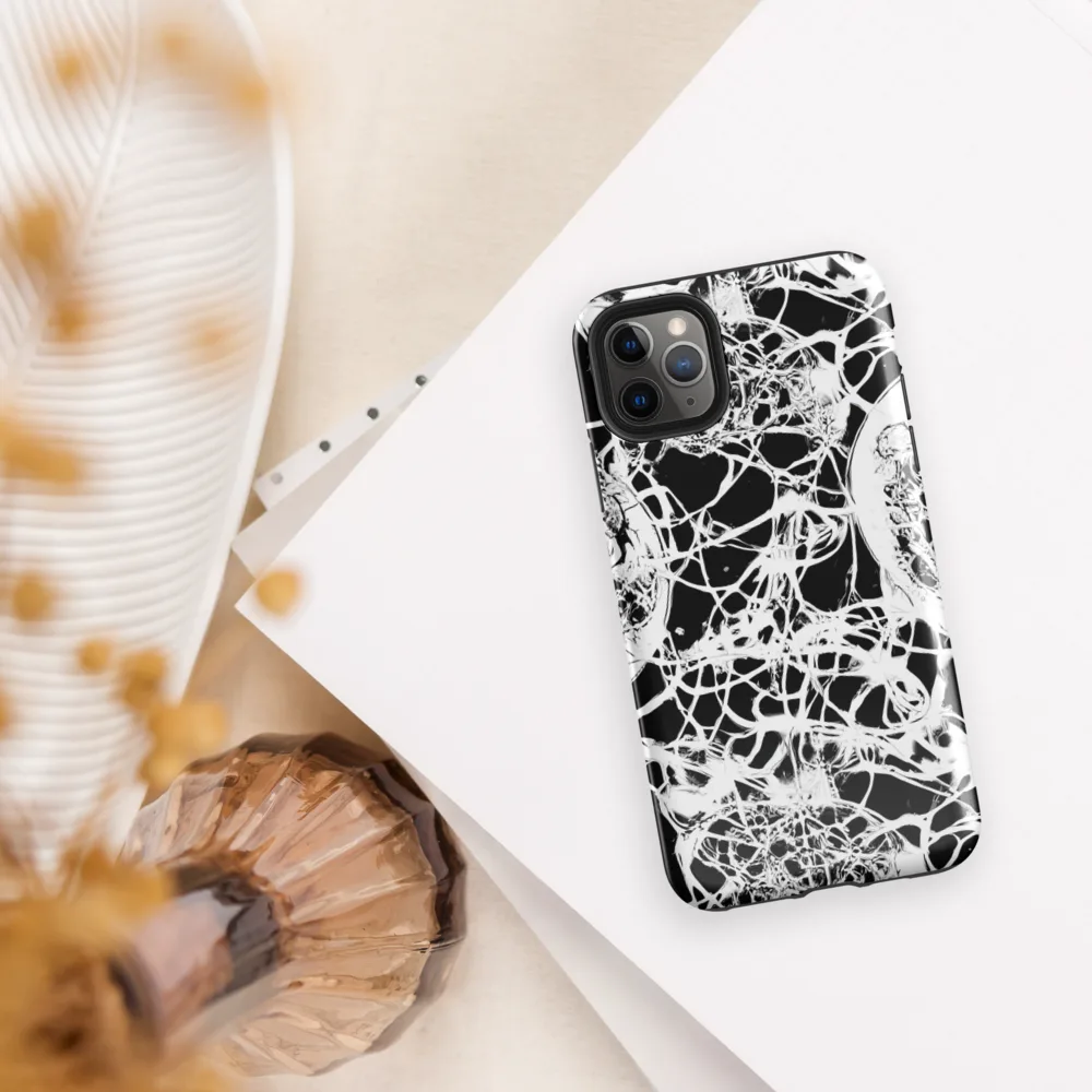 Black Lace Riot on Tough Case for iPhone® — Front