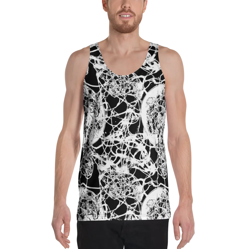 Black Lace Riot on Men's Tank Top — Front