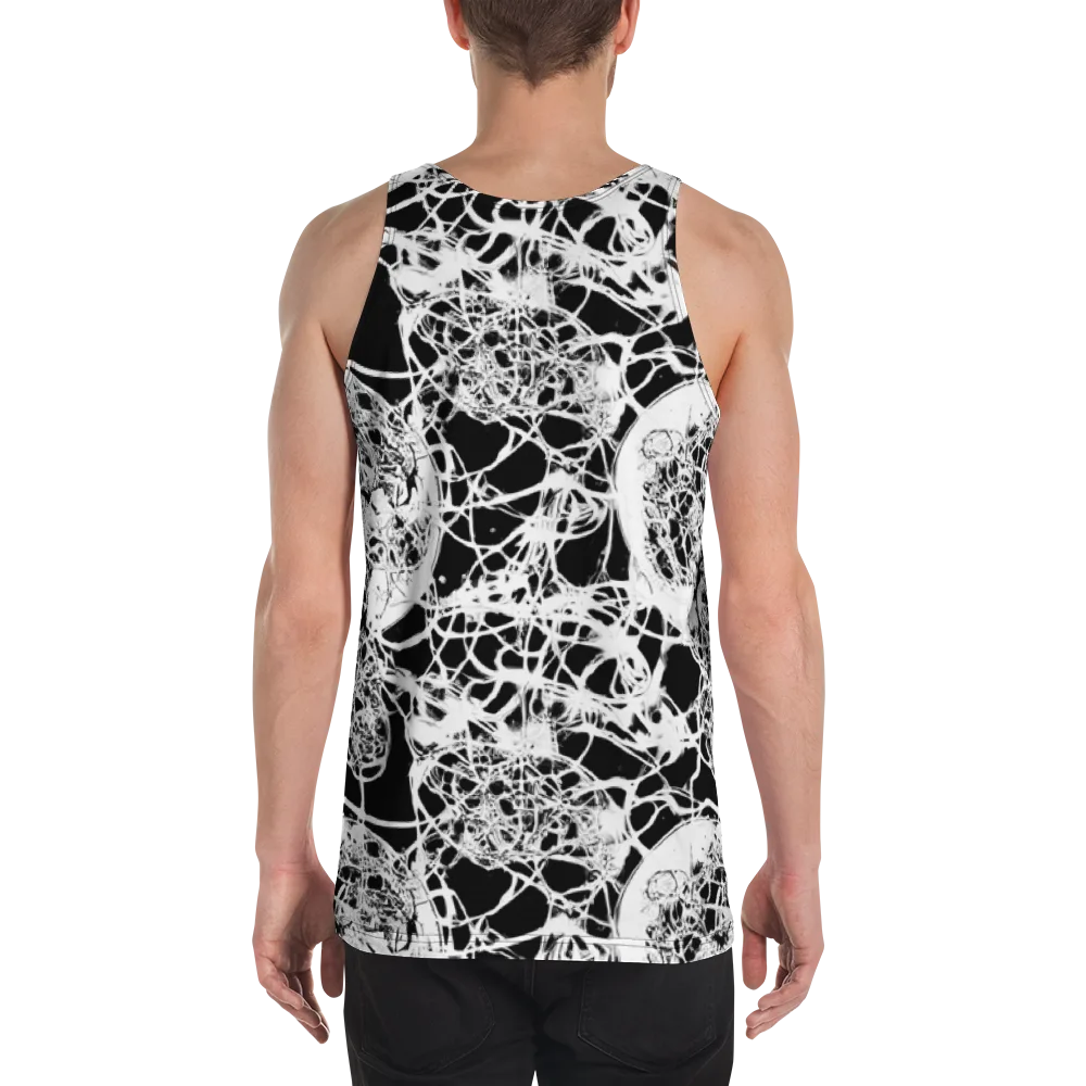 Black Lace Riot on Men's Tank Top — Back
